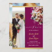 フルフォトモダン両面日付カードの保存 セーブザデート (正面/裏面)