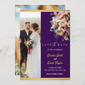 フルフォトモダン両面日付カードの保存 セーブザデート (正面/裏面)