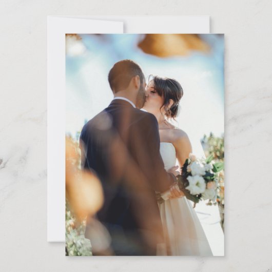 フルフォトモダン両面日付カードの保存 セーブザデート (裏面)