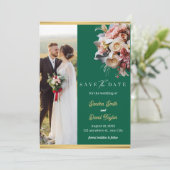 フルフォトモダン両面日付カードの保存 セーブザデート (スタンド正面)