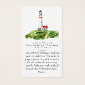 フルフォトライトハウスメモリアル祈りの言葉カード (裏面)