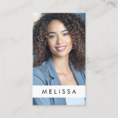 フルフォトンモーダーミニマリストQRコードホワイト 名刺 (正面)