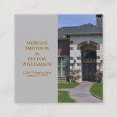 フルフォト付きカップル通話カード（スクエアグレー） スクエア名刺 (正面)