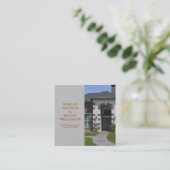 フルフォト付きカップル通話カード（スクエアグレー） スクエア名刺 (スタンド正面)