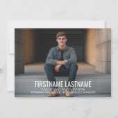 フルフォト卒業パーティー – タイミニマルプ 招待状 (正面)