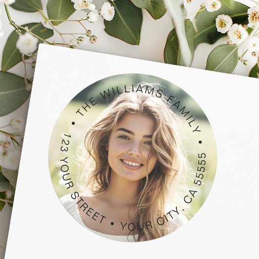 フルフォト卒業差出人住所ラベル ラウンドシール