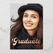 フルフォト卒業発表フォイルカード 箔招待状 (正面)