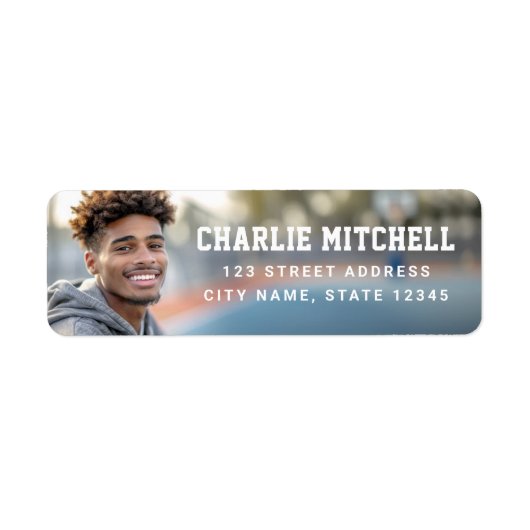 フルフォト差出人住所 ラベル (正面)