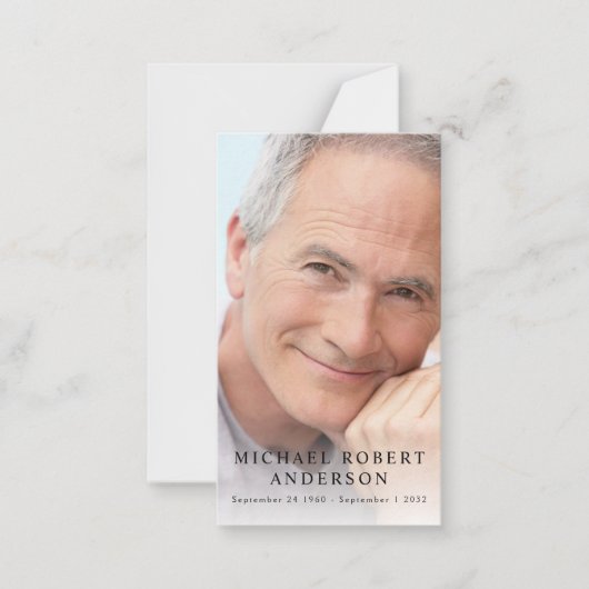 フルフォト悔やみや弔慰メモリアル祈りの言葉カード ノートカード (正面)