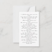 フルフォト悔やみや弔慰メモリアル祈りの言葉カード ノートカード (裏面)