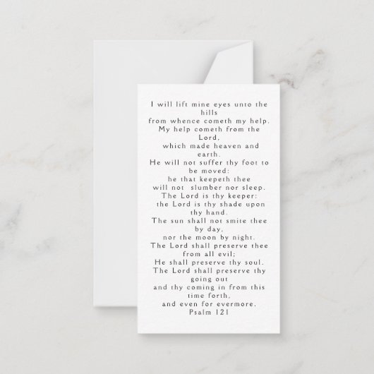 フルフォト悔やみや弔慰メモリアル祈りの言葉カード ノートカード (裏面)