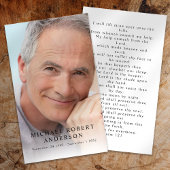 フルフォト悔やみや弔慰メモリアル祈りの言葉カード ノートカード