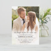 フルフォト結婚のお祝い日付の保存 案内状 (スタンド正面)