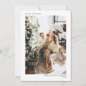 フルフォト ミニマリスト モダン タイポグラフィー ハッピー シーズンカード (正面)