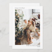 フルフォト ミニマリスト モダン タイポグラフィー ハッピー シーズンカード (正面/裏面)