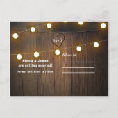 フルフォト ルースティック ウッド バレル ライト セーブ・ザ・デート 案内ポストカード (裏面)