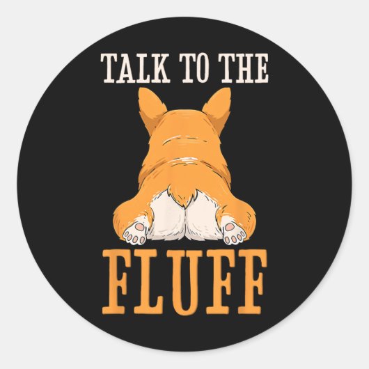 フルフコルギお尻コおもしろいルギ犬愛好家に話す ラウンドシール (正面)