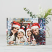 フルフロントフォト文字でバッククリスマスフォト シーズンカード (スタンド正面)