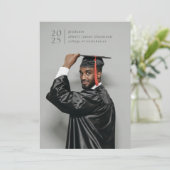 フルブリッモダンドシンプル写真はっきりした年 案内状 (スタンド正面)