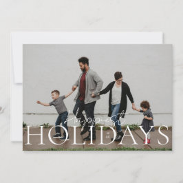 フルブリードで幸せとスクリプト&ラージホリデー シーズンカード