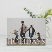 フルブリードで幸せとスクリプト&ラージホリデー シーズンカード (スタンド正面)