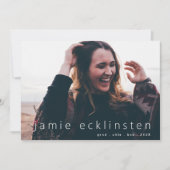 フルブリードはっきりした文字グラーカスタムドテンプレート写真 案内状 (正面)