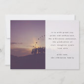 フルブリードはっきりした文字グラーカスタムドテンプレート写真 案内状 (裏面)