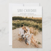 フルブリードエレガントフォトカード セーブザデート (正面)