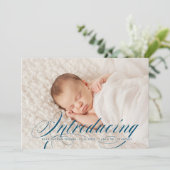 フルブリードエレガントフォト新生児の紹介 案内状 (スタンド正面)