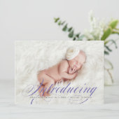 フルブリードエレガントフォト新生児の紹介 案内状 (スタンド正面)