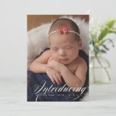 フルブリードエレガントフォト新生児の紹介 案内状 (スタンド正面)