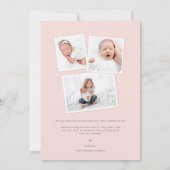 フルブリードエレガントフォト新生児の紹介 案内状 (裏面)