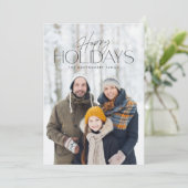フルブリードシンプルフォトモダンホリデーカード (スタンド正面)