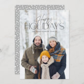 フルブリードシンプルフォトモダンホリデーカード (正面/裏面)