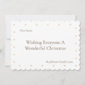 フルブリードフォトクリスマスシーズンのグリーティングカード (裏面)