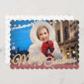 フルブリードフォトクリスマスシーズンのグリーティングカード (正面/裏面)