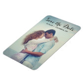 フルブリードフォトスクリプト日付マグネットを保存 マグネット (左側)