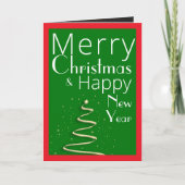 フルブリードフォトメリー独身のクリスマスカード1枚 シーズンカード (正面)