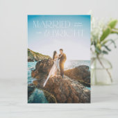 フルブリードフォト結婚したと明るいフォトカード シーズンカード (スタンド正面)