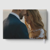 フルブリードフォト結婚のヴィンテージフローラガーランド ゲストブック (裏面)