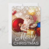 フルブリードメリ独身のスクリスマスフォトカード (正面)