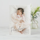 フルブリードモダン書道ベビー名 案内状 (スタンド正面)