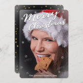 フルブリードワンフォトクリスマスグリーティングカード (正面/裏面)