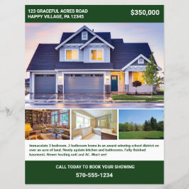 フルページ2面の写真付きチラシ販売の家 チラシ