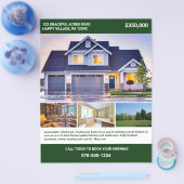 フルページ2面の写真付きチラシ販売の家 チラシ (シングル)