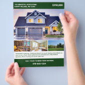 フルページ2面の写真付きチラシ販売の家 チラシ (手)
