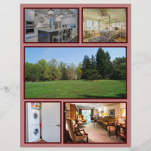 フルページ2面の写真付きチラシ販売の家 チラシ (裏面)