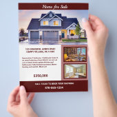 フルページ2面の写真付きチラシ販売の家 チラシ (手)