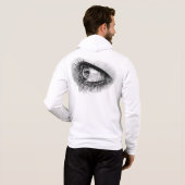 フルマスカラで巧みな美しい女性の目のスケッチ パーカ (裏面フル)