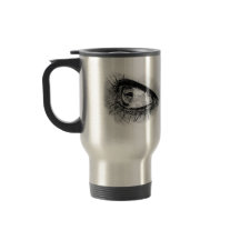 フルマスカラの美しい女性の目のタンブラー